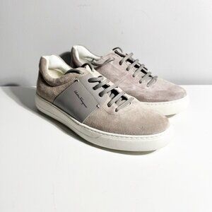 New FERRAGAMO Sullivan Suede Sneakers - Gray